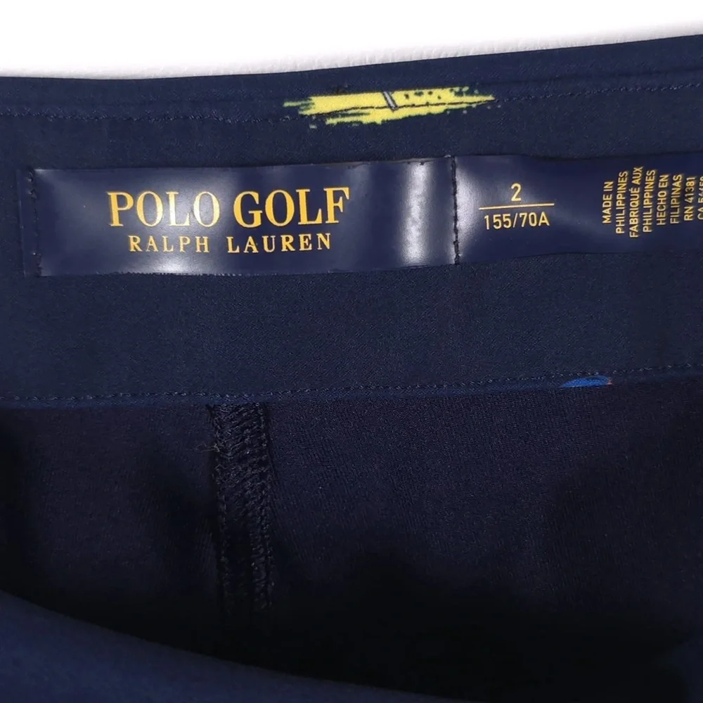 POLO RALPH LAUREN Navy BEACH-PRINT Golf‎ Tennis SKORT Size 2